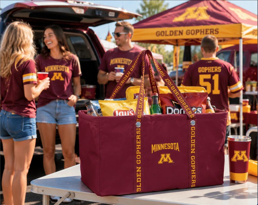 NWT Minnesota Golden Gophers NCAA Picnic Caddy Oversized Tote Logo Brands